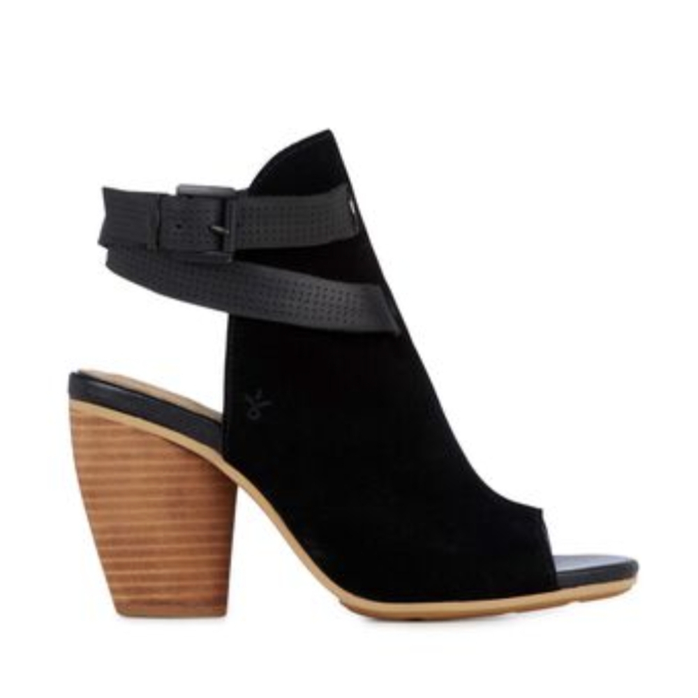 EMU AUSTRALIA* Catrillis block heel strappy sandal size 7 leather/suede NWOT